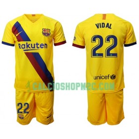 Barcellona Arturo Vidal 22 Bambino Maglia Trasferta 2019/2020 Manica Corta (+ Pantaloncini) 